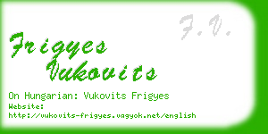 frigyes vukovits business card